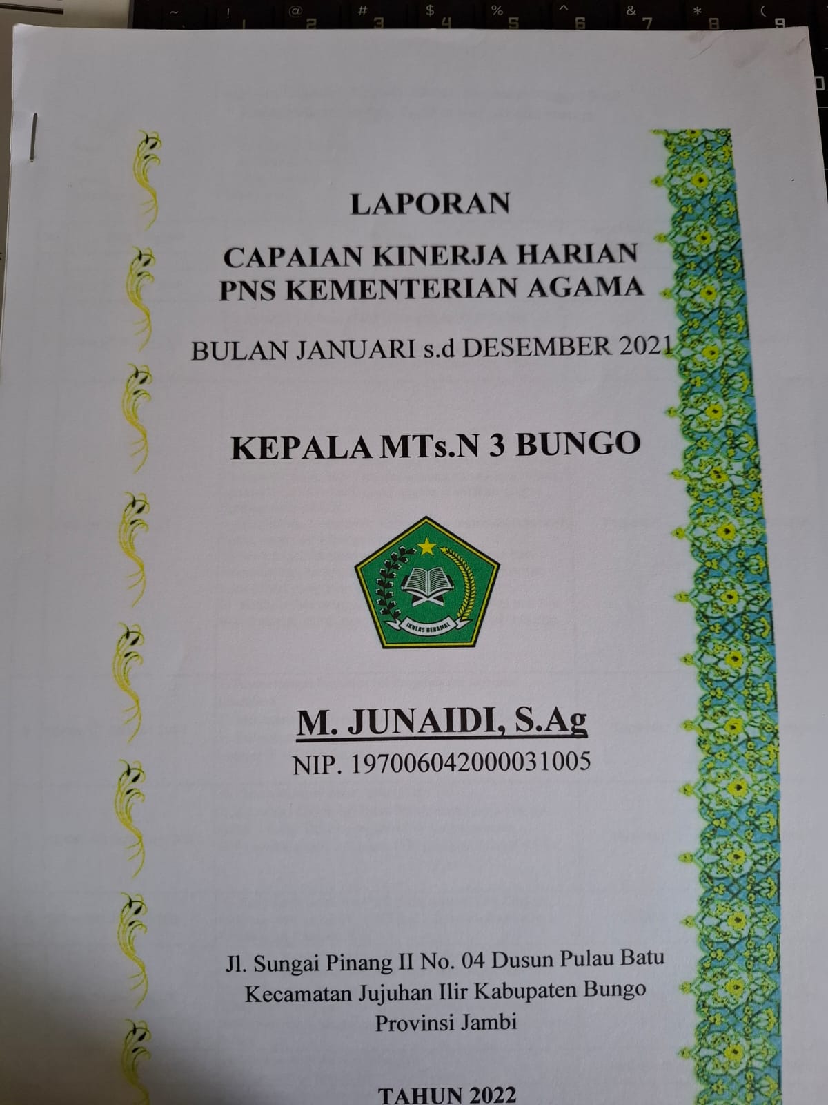 LAPORAN KINERJA TAHUNAN PEGAWAI