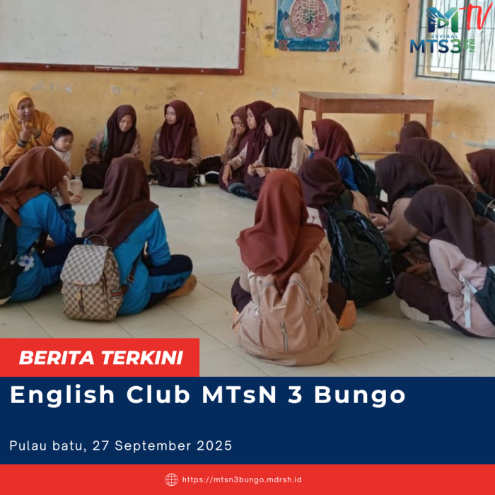 English Club MTsN 3 Bungo Dorong Peningkatan Kemampuan Siswa