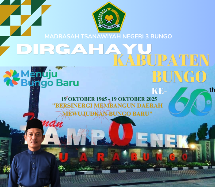 Kepala MTsN 3 Bungo Ucapkan Dirgahayu Kabupaten Bungo ke- 60